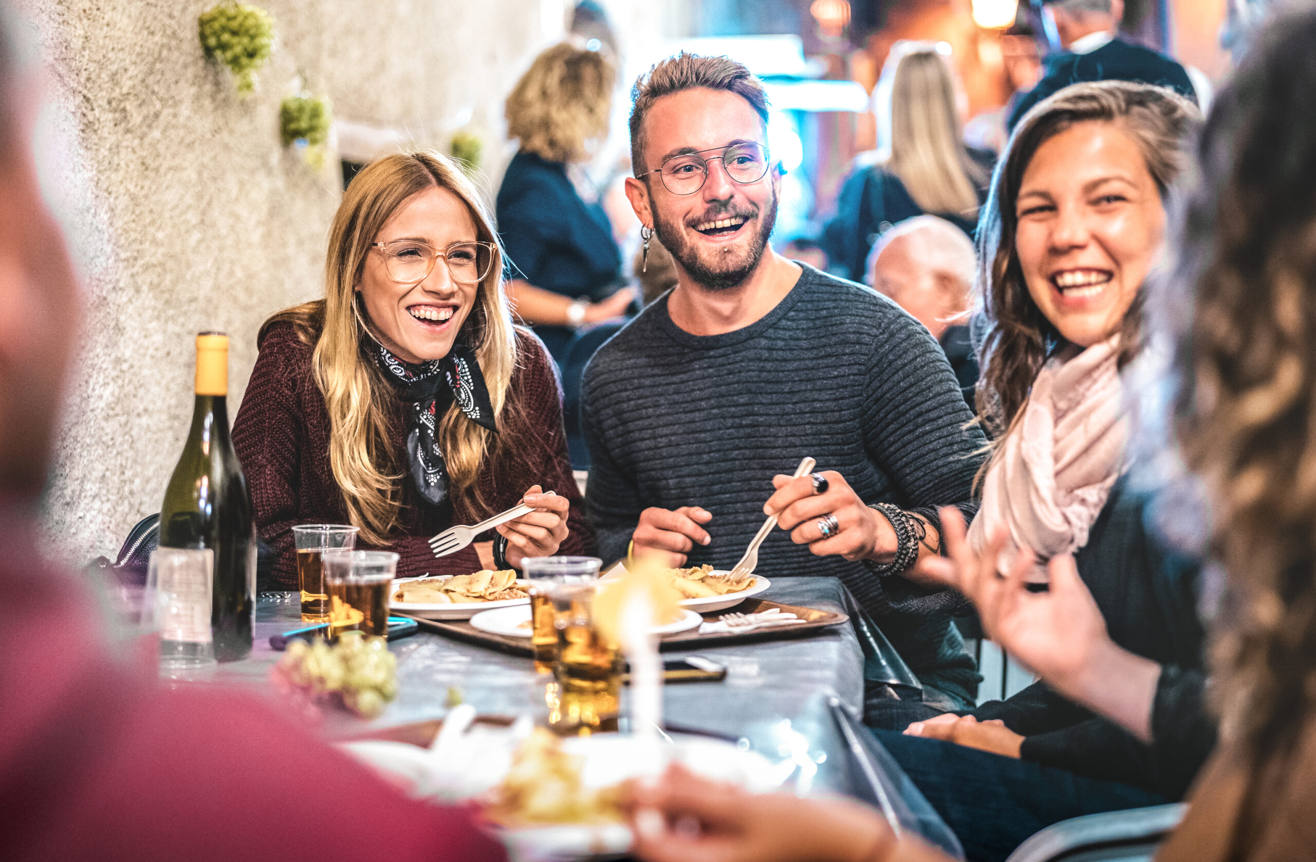 Friends eating out image